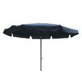 International Caravan YF-1104-3M and NV Outdoor 10 Foot Aluminum Umbrella with Flaps Navy YF-1104-3M/NV